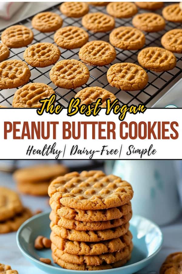 easy vegan peanut butter cookies dairy free recipe