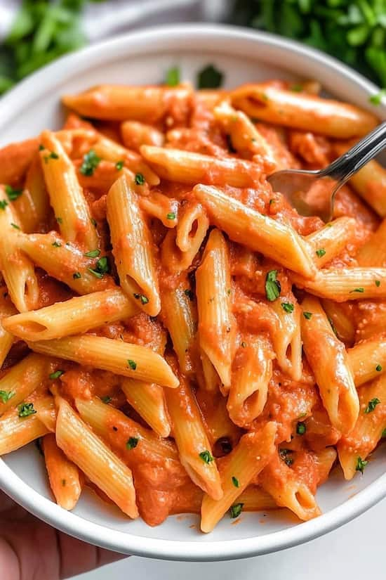 easy vegan penne alla vodka