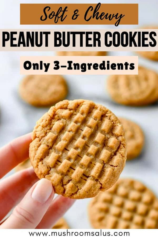 3-Ingredient Peanut Butter Cookies_ Soft, Chewy, and Healthy!