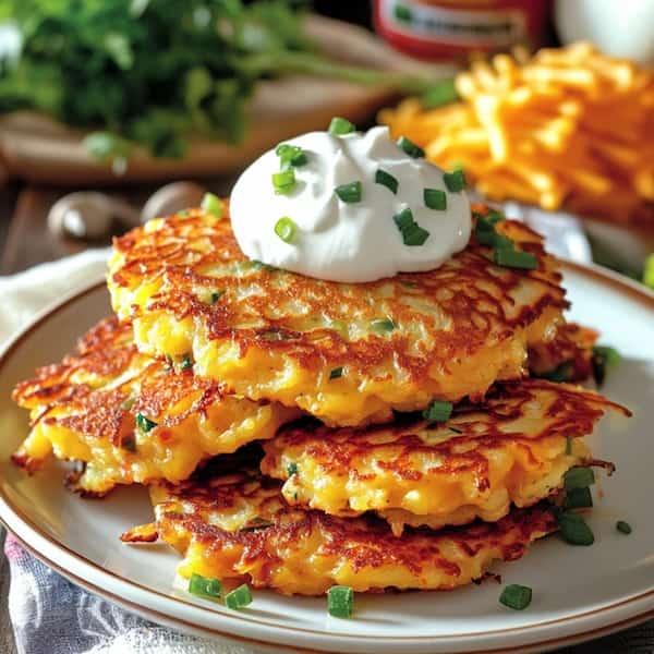 Cheesy Potato Pancakes easy