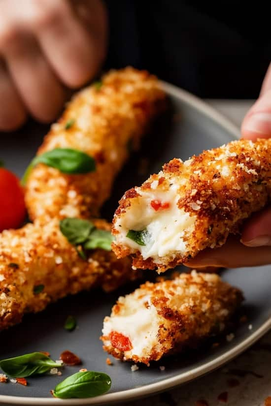 easy air fryer mozzarella sticks homemade.