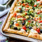 easy crescent roll veggie pizza with cream cheese