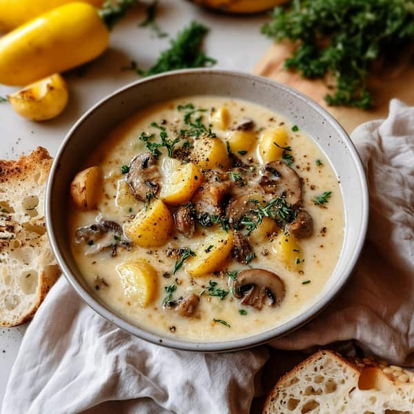 mushroom potato soup