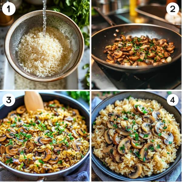 mushroom rice process