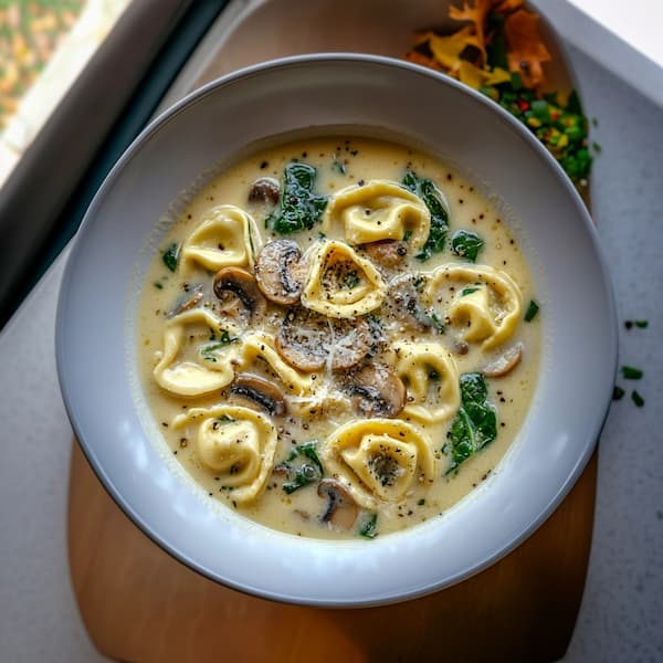 mushroom tortellini soup