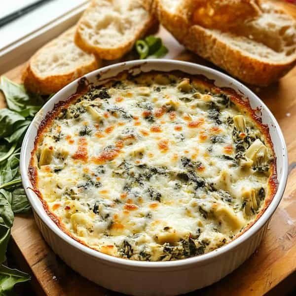 easy spinach and artichoke dip