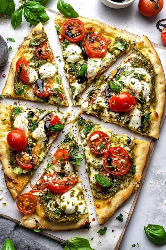 easy veggie pizza with cream cheese