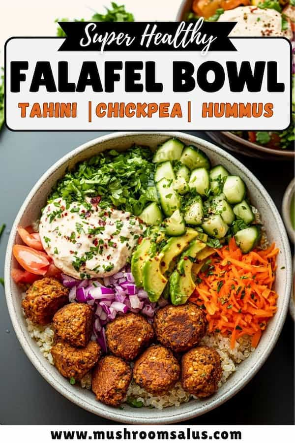 Mediterranean Falafel Bowl with Tahini & Hummus