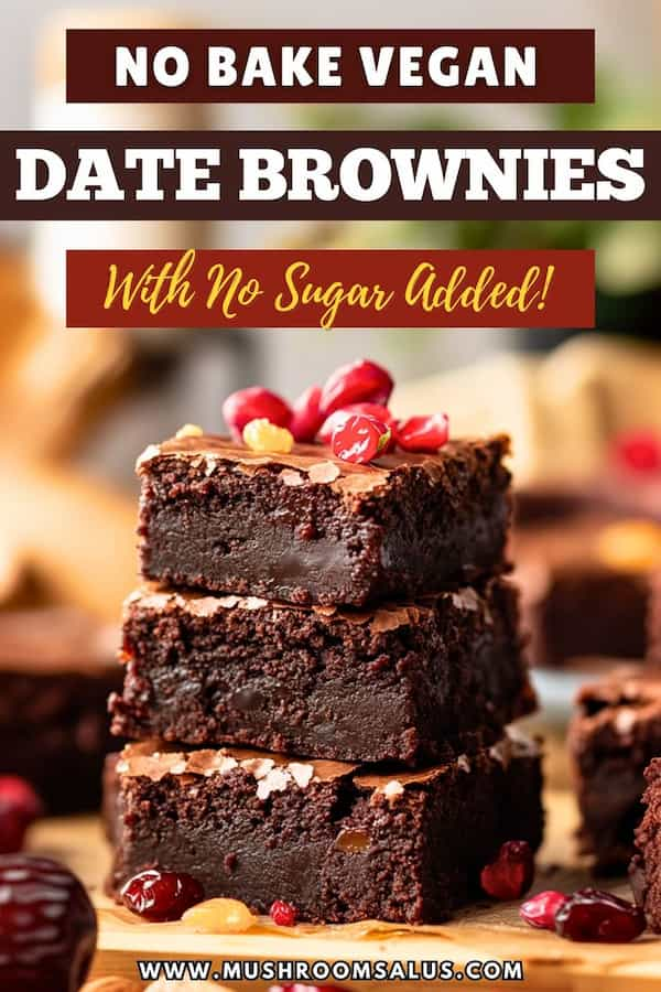 No-Bake Vegan Date Brownies – No Sugar Added!