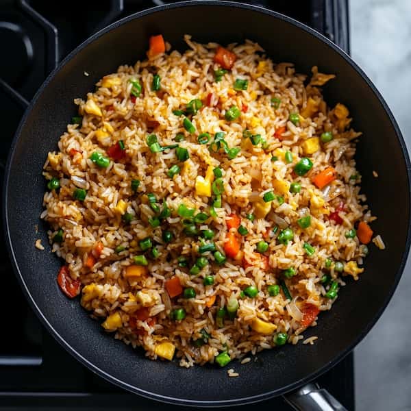 hibachi fried rice served