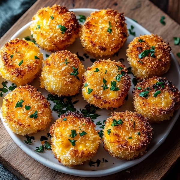 mac and cheese bites served
