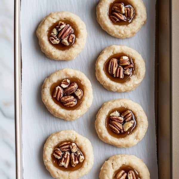 pecan pie cookies before baking