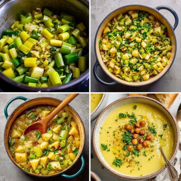 potato leek soup step by step recipe