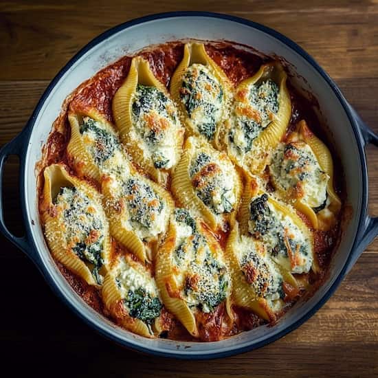 stuffed shells spinach and ricotta cheese