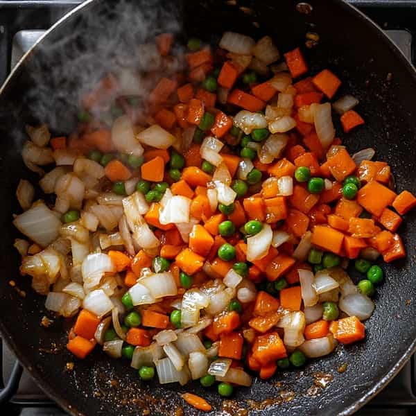 veggies cooking