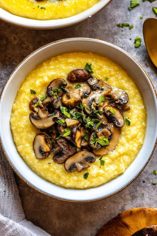 garlic mushroom polenta