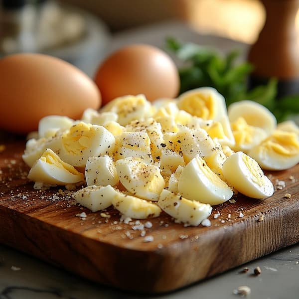 chopped eggs