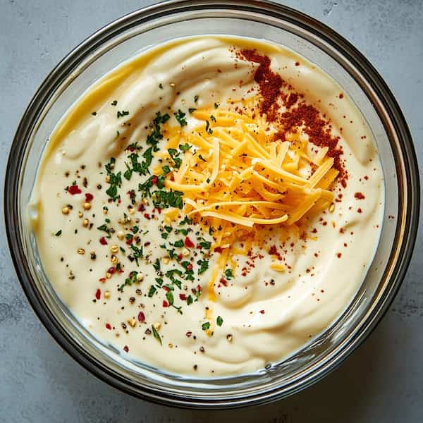 corn dip recipe sauce with cheddar