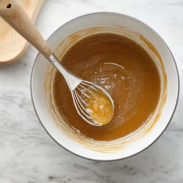 melted butter and brown sugar