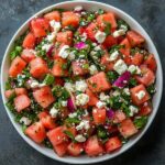 watermelon feta salad complete