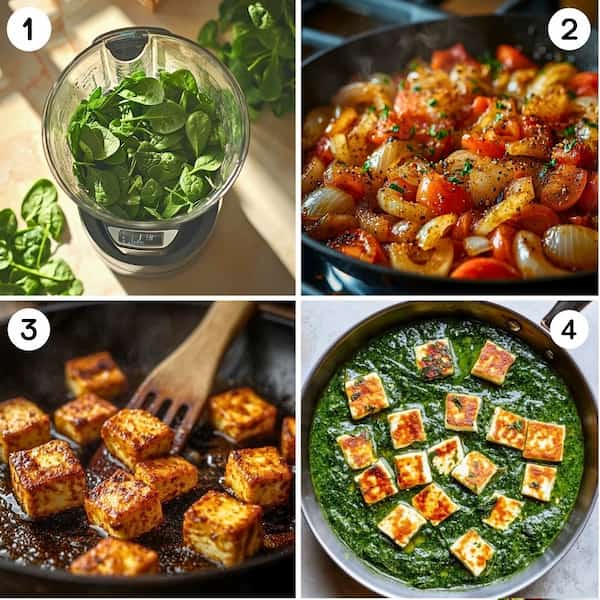 palak paneer process