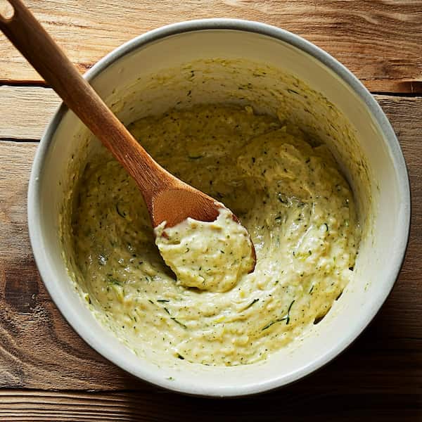 zucchini muffins raw batter