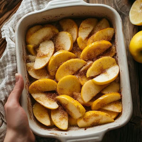 apple crisp sliced apples