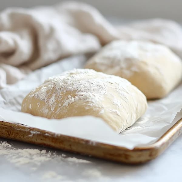ciabatta bread before baking