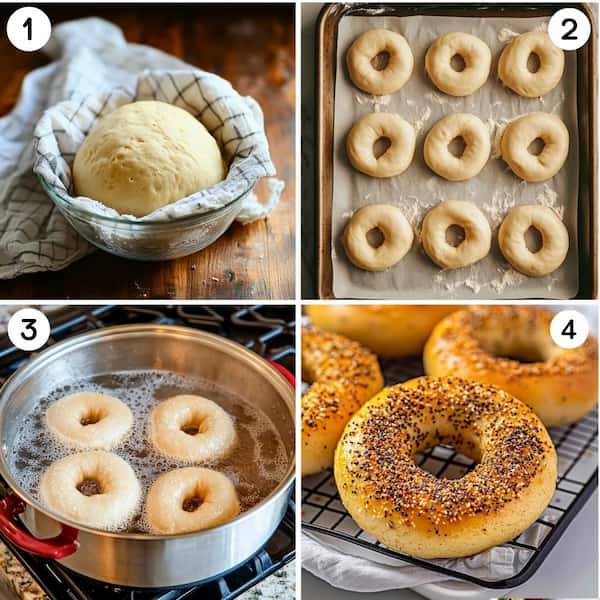 homemade bagels step by step