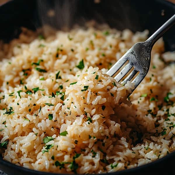 rice pilaf served