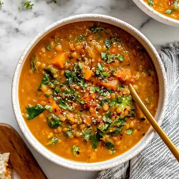 Lentil Soup served