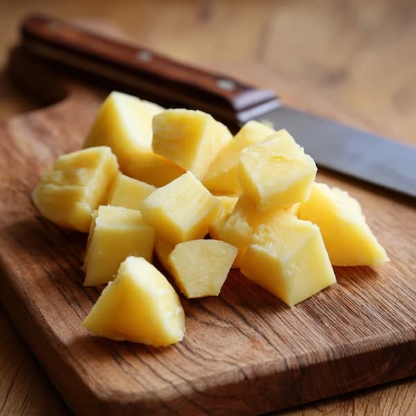 cut potatoes