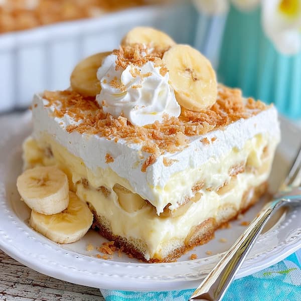 banana pudding served