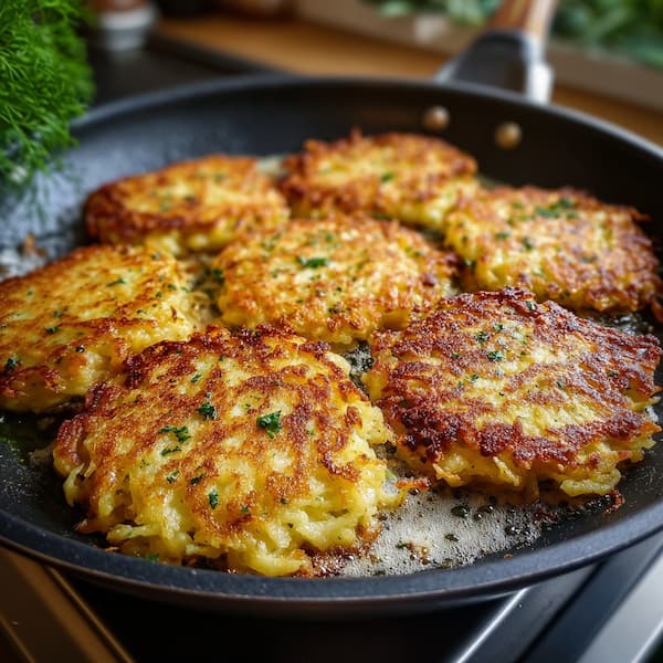 german potato pancakes frying
