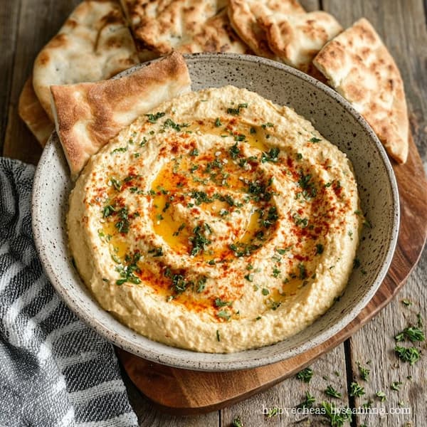 hummus served