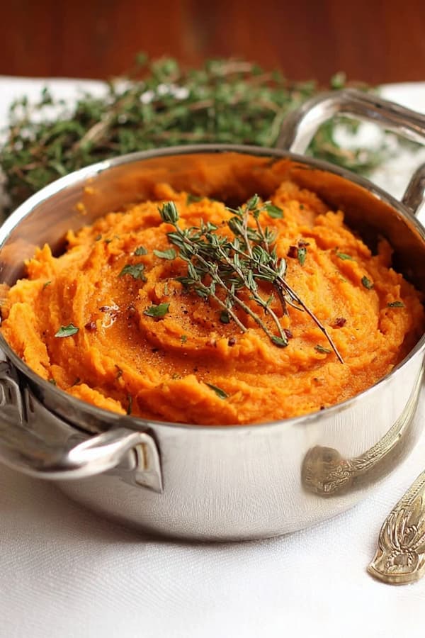 mashed sweet potatoes