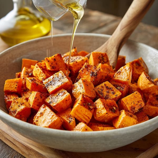 sweet potatoes seasoned
