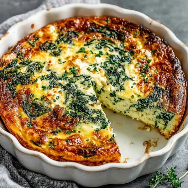 crustless quiche baked