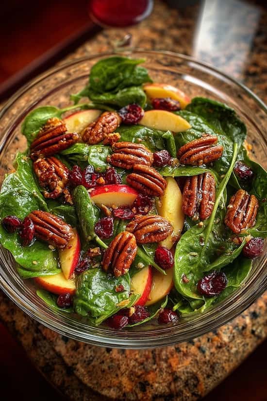 easy and healthy spinach salad recipe