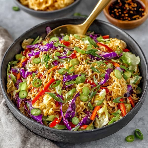 ramen noodle salad served