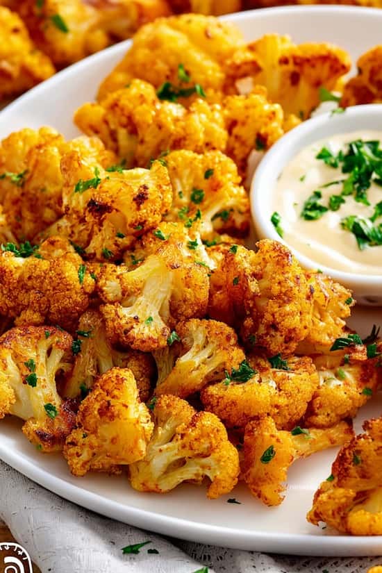 roasted air fryer cauliflower recipe