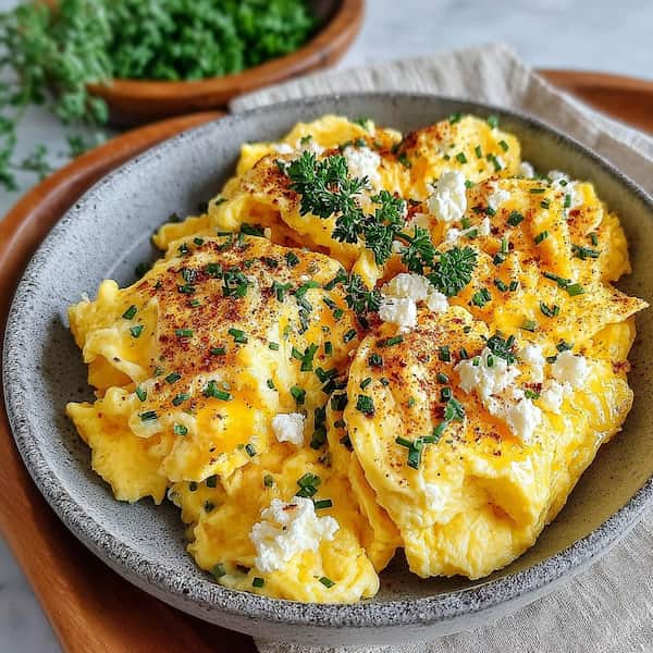 scrambled eggs with cottage cheese