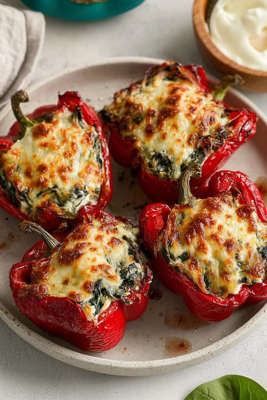 spinach and feta stuffed peppers recipe