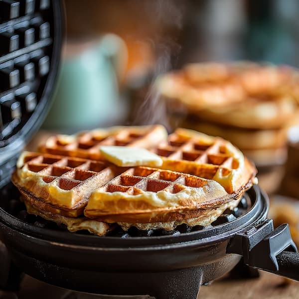waffles baking