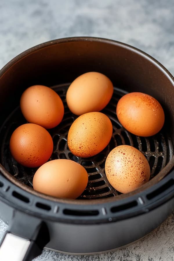 air fryer hard boiled eggs cooking