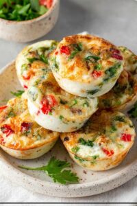 cottage cheese egg white bites served