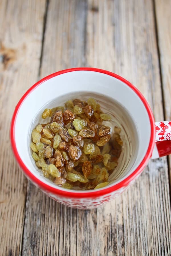 soaked raisins