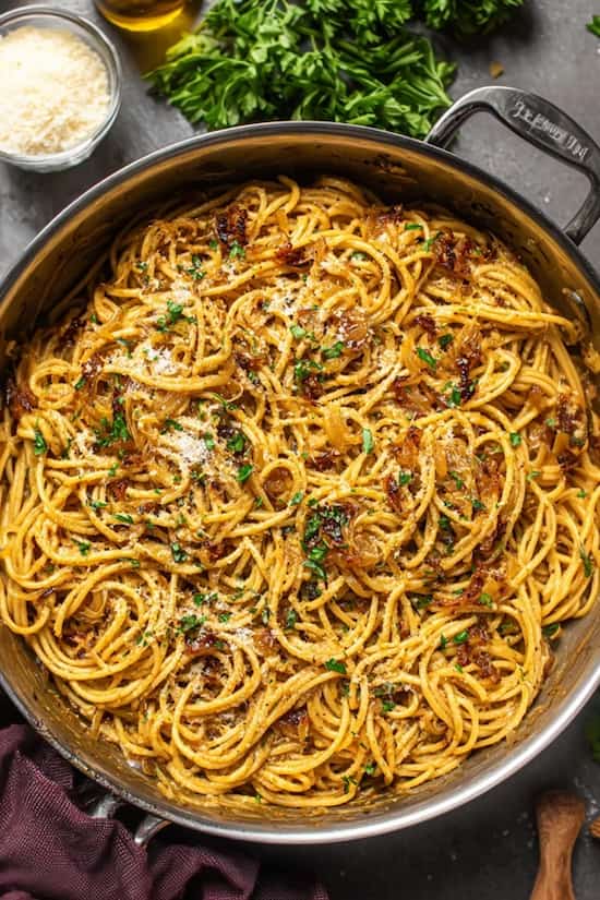 caramelized onion pasta recipe