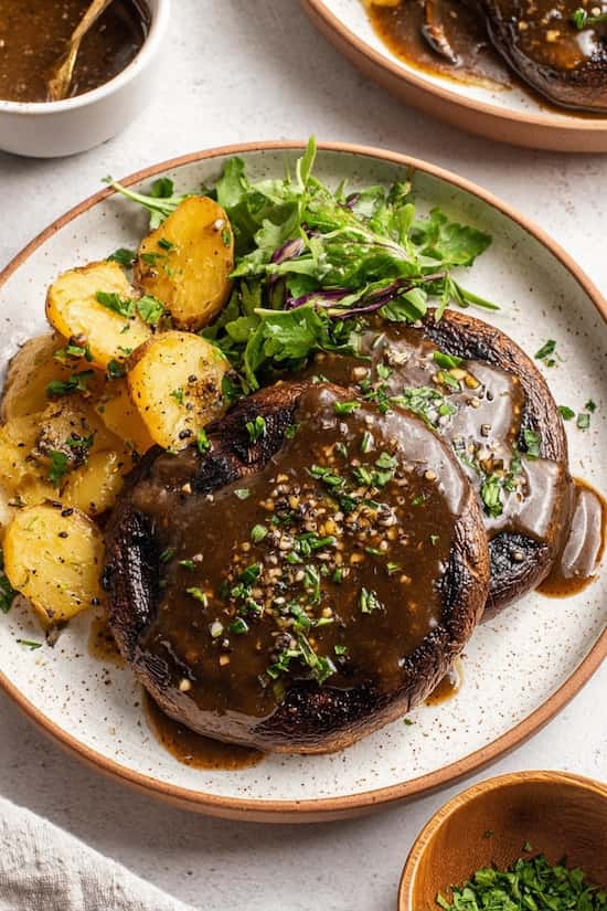 grilled mushroom steaks recipe