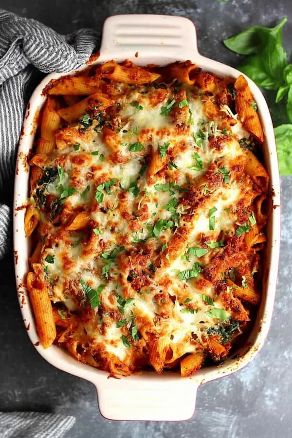 spinach and ricotta pasta bake
